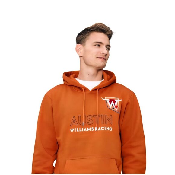 Williams Racing Rare 2023 Formula1 Racing Austin Burnt Orange Hoodie Size L - Picture 1 of 14
